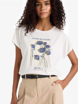 تیشرت زنانه بژ دفکتو