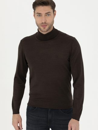 پلیور مردانه قهوه ای پیرکاردین