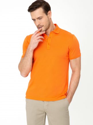 پولوشرت مردانه نارنجی کاشارل