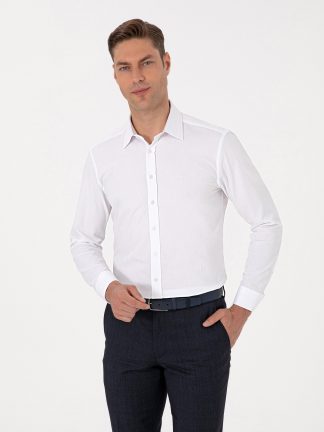 پیراهن رسمی مردانه سفید پیرکاردین