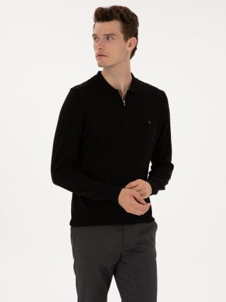 پلیور مردانه مشکی پیرکاردین