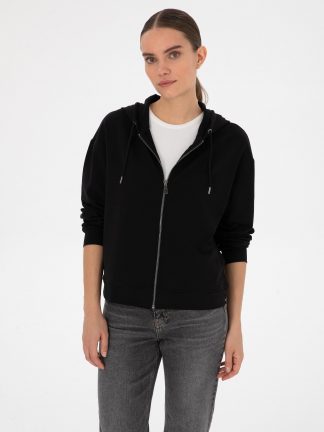 هودی زنانه مشکی پیرکاردین