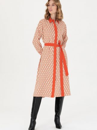 پیراهن زنانه کرم یو اس پولو