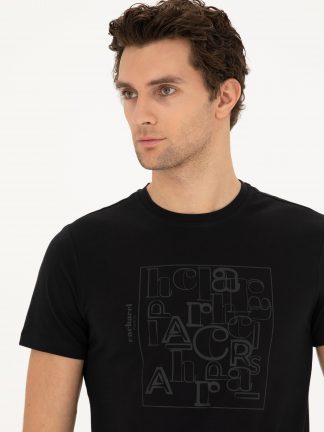 تی شرت مردانه مشکی کاشارل