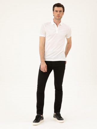 شلوار جین اسلیم فیت مردانه مشکی کاشارل