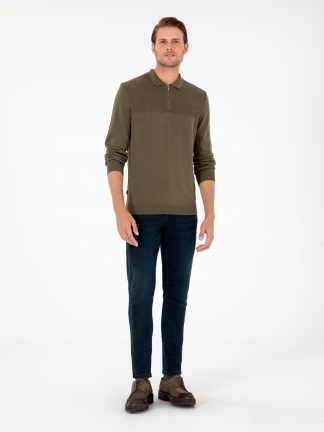 پلیور مردانه خاکی تیره پیرکاردین