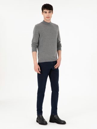 پلیور مردانه خاکی ملانژ پیرکاردین