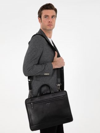 کیف مردانه مشکی کاشارل