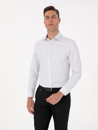 پیراهن رسمی مردانه خاکی تیره پیرکاردین