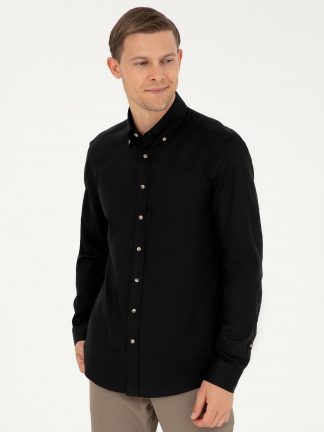 پیراهن مردانه مشکی کاشارل