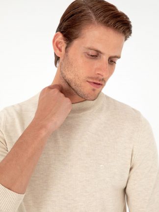 پلیور مردانه کرم ملانژ پیرکاردین