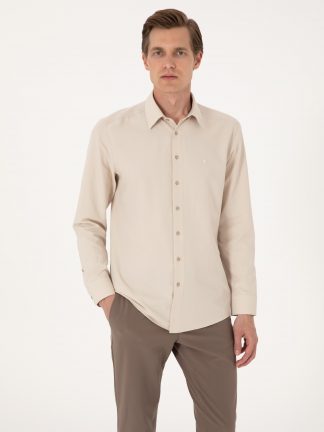 پیراهن رسمی مردانه بژ پیرکاردین