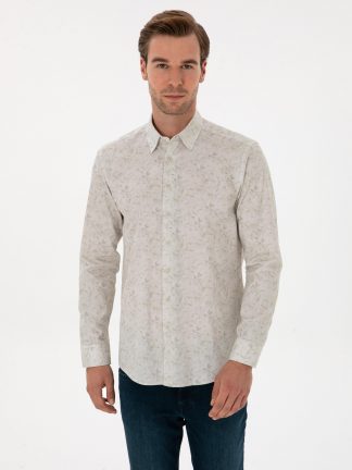 پیراهن آستین بلند مردانه وانیلی کاشارل