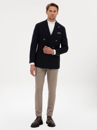 کت مردانه سرمه ای پیرکاردین