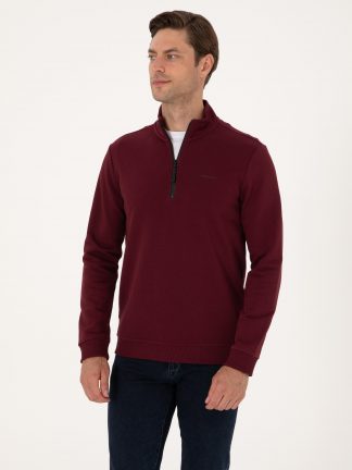 سویشرت مردانه زرشکی پیرکاردین