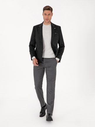 کت مردانه خاکستری تیره پیرکاردین