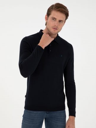 پلیور مردانه سرمه ای پیرکاردین