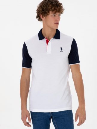 پولوشرت مردانه سفید یو اس پولو