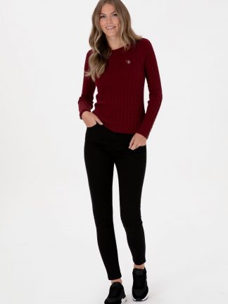 شلوار جین جذب زنانه مشکی یو اس پولو