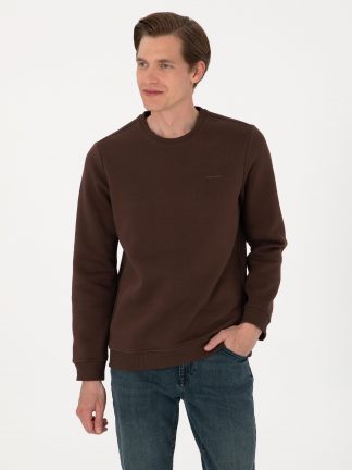 سویشرت مردانه قهوه ای پیرکاردین