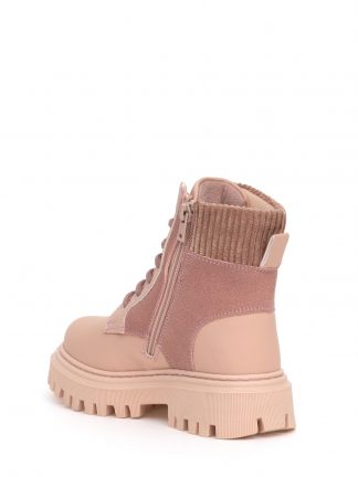 بوت و نیم بوت دخترانه صورتی پودری یو اس پولو