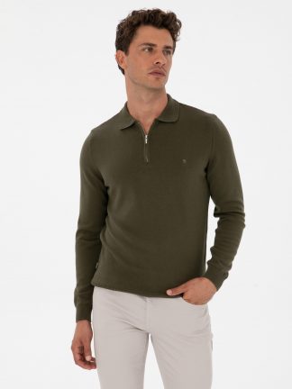 پلیور مردانه خاکی تیره پیرکاردین