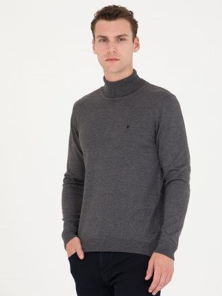 پلیور مردانه خاکی ملانژ پیرکاردین