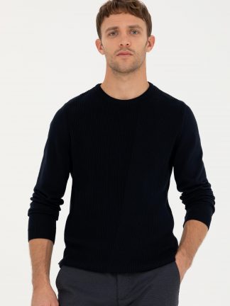 پلیور مردانه سرمه ای پیرکاردین