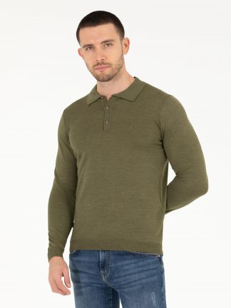 پلیور مردانه سبز روشن پیرکاردین