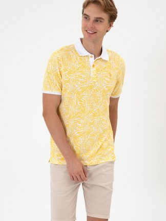 پولوشرت مردانه زرد تیره یو اس پولو