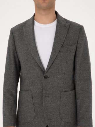 کت مردانه خاکی ملانژ پیرکاردین