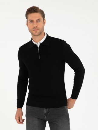 پلیور مردانه مشکی پیرکاردین