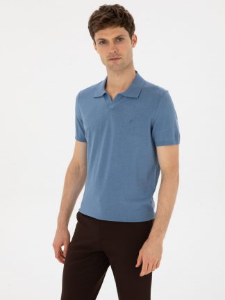 پولوشرت مردانه نیلی کاشارل