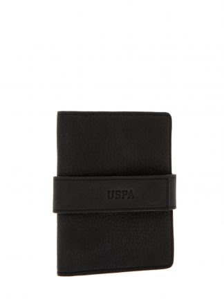 کیف پول و کارت مردانه مشکی یو اس پولو