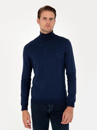 پلیور مردانه آبی لاجوردی روشن پیرکاردین