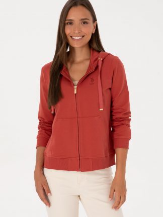 سویشرت زنانه گلبهی یو اس پولو