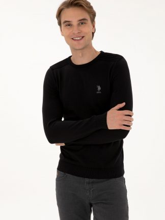 پلیور مردانه مشکی یو اس پولو