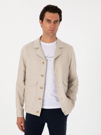 کاپشن مردانه بژ کاشارل