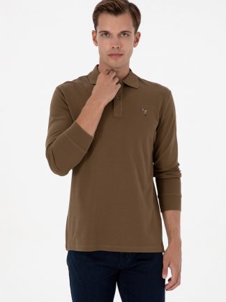 سویشرت مردانه خاکی روشن یو اس پولو