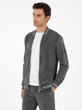 سویشرت مردانه خاکستری تیره کاشارل