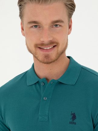 پولوشرت مردانه سبز تیره یو اس پولو