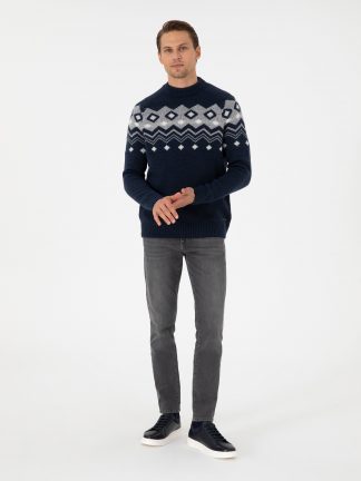 پلیور مردانه سرمه ای پیرکاردین