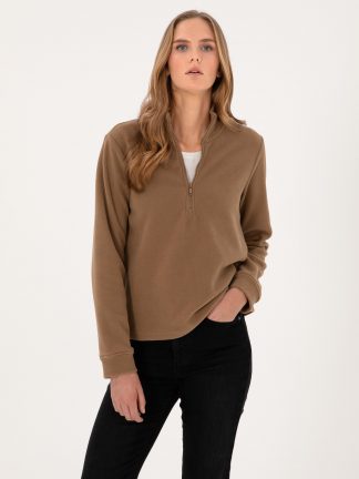 سویشرت زنانه شتری پیرکاردین