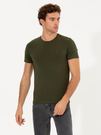 تی شرت مردانه خاکی روشن کاشارل