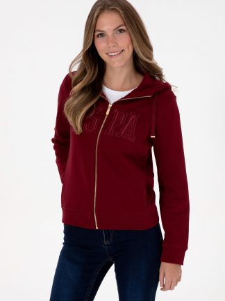 سویشرت زنانه زرشکی یو اس پولو