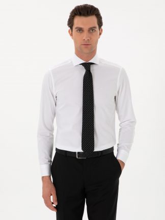 پیراهن رسمی مردانه سفید کاشارل