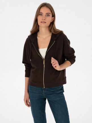 هودی زنانه قهوه ای پیرکاردین