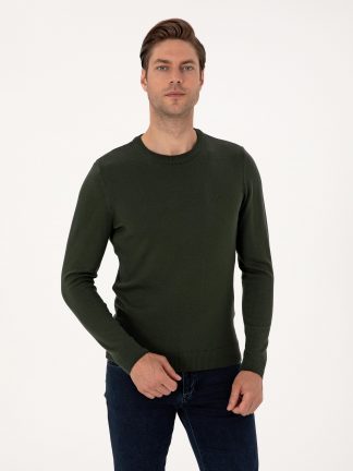 پلیور مردانه خاکی تیره پیرکاردین