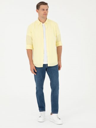 شلوار جین اسلیم فیت مردانه سرمه ای کاشارل