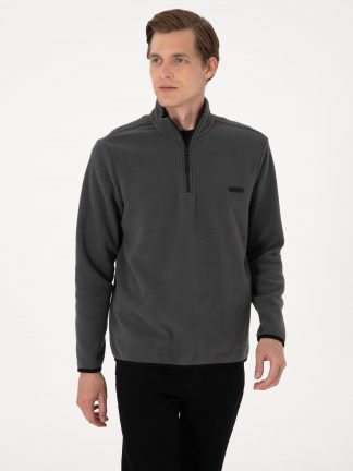 سویشرت مردانه خاکستری تیره پیرکاردین